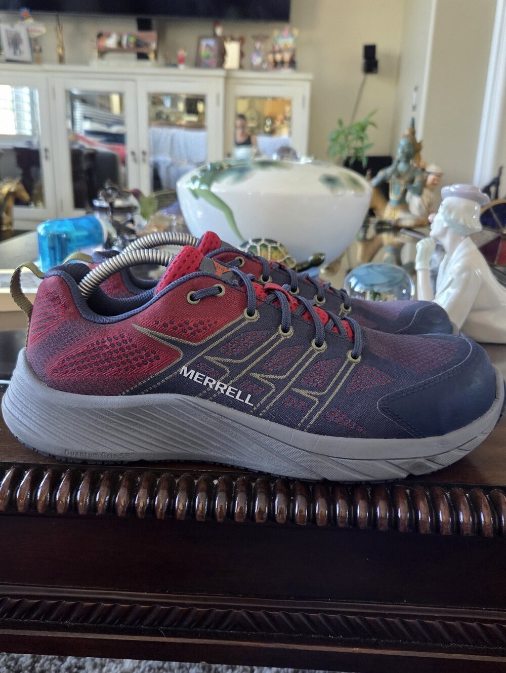 Merrell Moab Flight Carbon Fiber Men's Trail Running Shoes - Navy & Red
